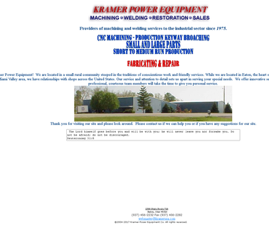 Kramer Power Equipment-Cnc Machining Welding Keyseating heat treating service