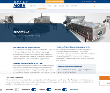 Pelbo America Corp. equipment separating