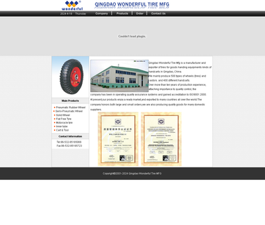 Qingdao Wonderful Tire Mfg. cart tire