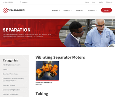 Gerard Daniel Worldwide rotex screeners