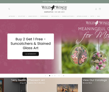 Wild Wings glassware art