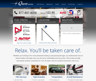 Quest Aviation - Fbo Aberdeen Sd Regional Airport Abr  services aberdeen