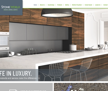 Stone World quartz stone marble kitchen