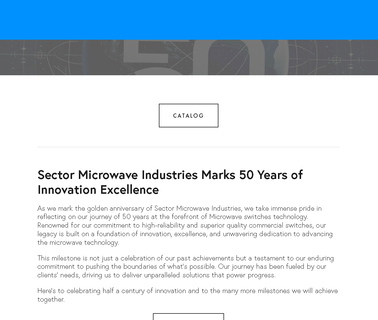 Sector Microwave Industries switches well