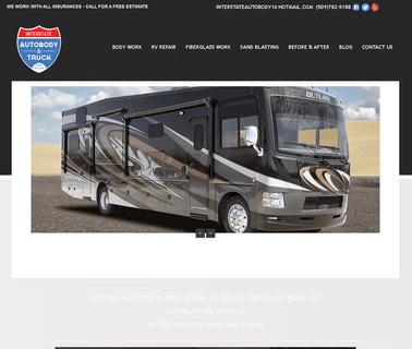 Eastern Wa Body Work Sand Blasting Rv Repair Fiberglass mobile tanks