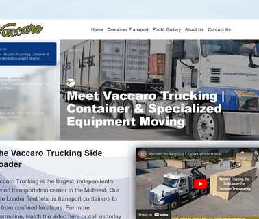Vaccaro Trucking Midwest Heaving Equipment Hauling Container transport handling