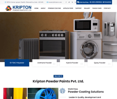 Kriptonpowderpaintspvtltd glossy polyester