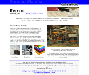 Formco Plastics Thermoforming Vacuum Forming Plastic Fabrication vacuum forming line