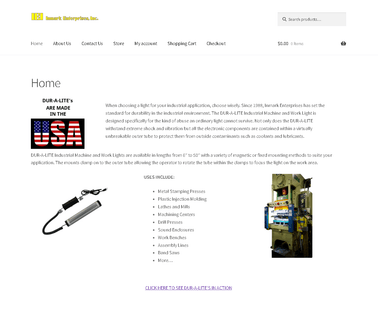 Inmark Enterprises Dur-A-Lite Industrial Machine Lighting centers lathe