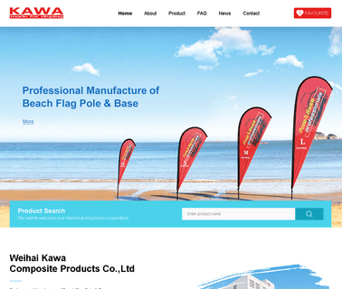 Kawa Composite Products beach flag banner
