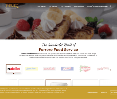 Ferrero Usa toppings cheese