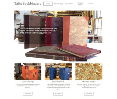Talin Bookbindery Yarmouthport Ma bindery