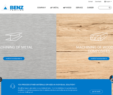 Tooling Systems for Metal Wood & Composites Benz Inc milling blanks