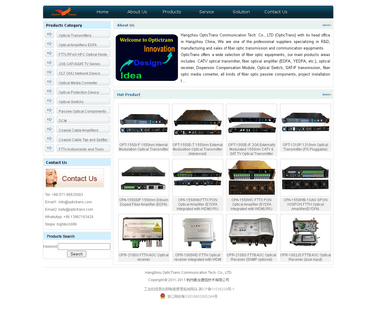 Hangzhou Optictrans Communication Tech. catv optical
