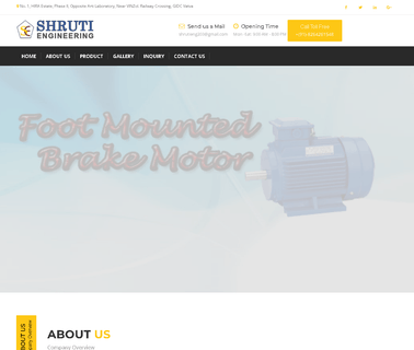 Shruti Engineering electromagnetic motor brake