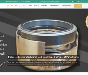 Fluid Seals India pump double mechanical seal