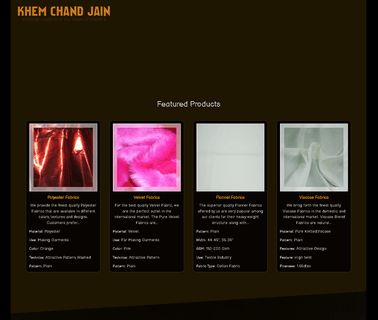 Khem Chand Jain silk velvet fabrics
