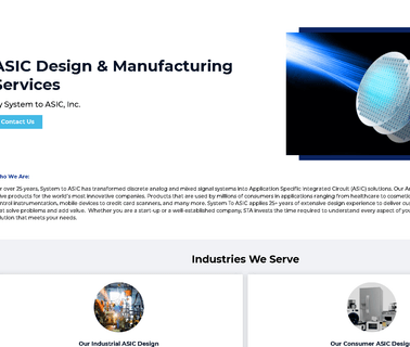 Analog Asic Mixed Signal Asic Design System to Asic Inc low wafer
