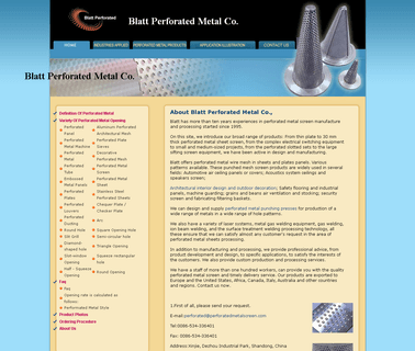 Blatt Perforated Metal Co stainless form