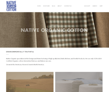Native Organics cotton towels linens