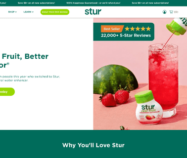 Home - Stur Drinks calories new