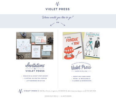 Violet Press greetings printing