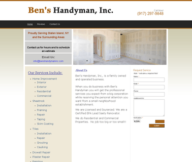Bens Handyman Plaster and Drywall Staten Island Ny corporation small