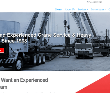Crane Rental and Rigging - Chattanooga & Knoxville B & B Crane full crane