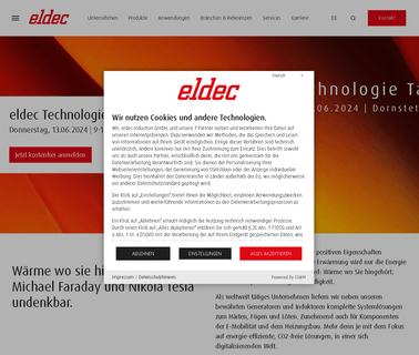 Eldec hardening heating