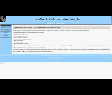 Halbrecht Lieberman Associates Inc Executive Search information human resources