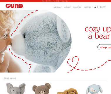 Gund; Official Home of Huggable Teddy Bears teddy mascot