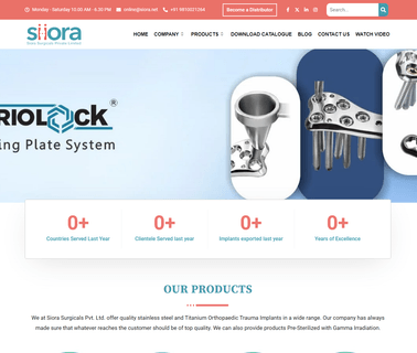 Siora Surgicals orthopedic bone screws