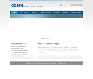 Gosen Industry Corporation Limited ball chrome