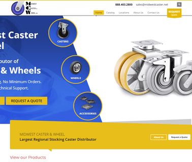 Midwest Caster & Wheel In heavy duty wheels and casters