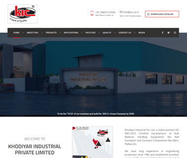Khodiyar Industrial Corporation flat belt industrial conveyor
