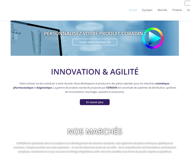 Coradin injection plastique
