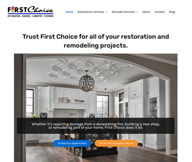 Remodel and Emergency Restoration Services First Choice fire ice