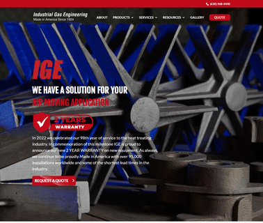 Industrial Gas Engineering controllers fan