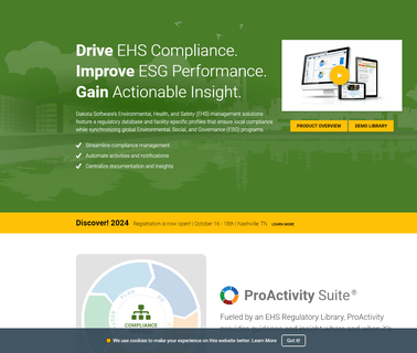 Dakota Software; Ehs Compliance and Risk Management ehs safety