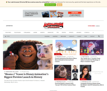 Animation Magazine magazine covers
