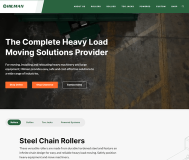 Hilman Rollers heavy steel fabrication