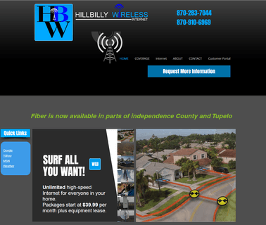 Hillbilly Wireless Internet hardware fixed