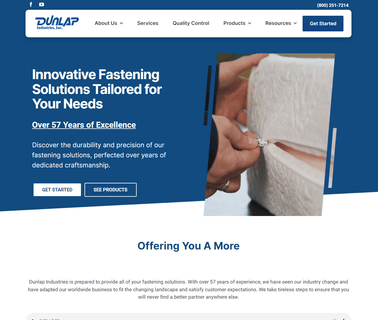 Dunlap Industries garment zippers