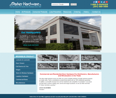 S Parker Hardware Mfg. wall narrow