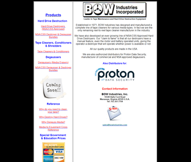 Bow Industries Inc magnetic crusher