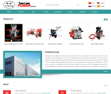 Chongqing Tenglong Shines Electro-Mechanics gasoline engine garden tiller