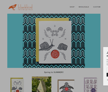 Blackbird Letterpress general printing