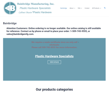 Bainbridge Mfg. Inc hardware grommets