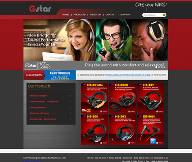 G Star Industrial headphones desktop