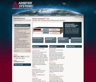 Arbiter Systems Inc clock measurement